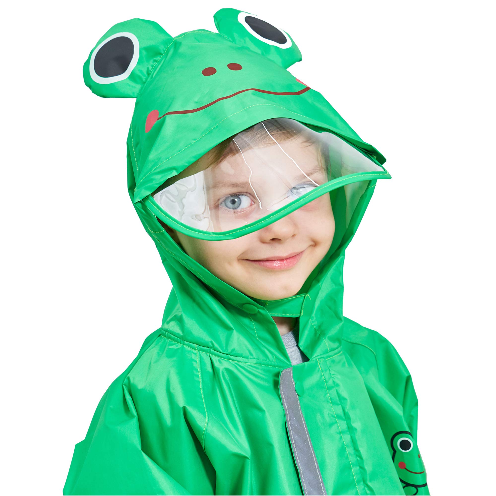Imperméable à Capuche Enfant Garçon Fille Manteaux imperméables Combinaison de Pluie Rain Pantalon Respirant Randonnée Vestes Transparent Chapeau Cape Pluie Poncho Unisexe 3-10 Ans
