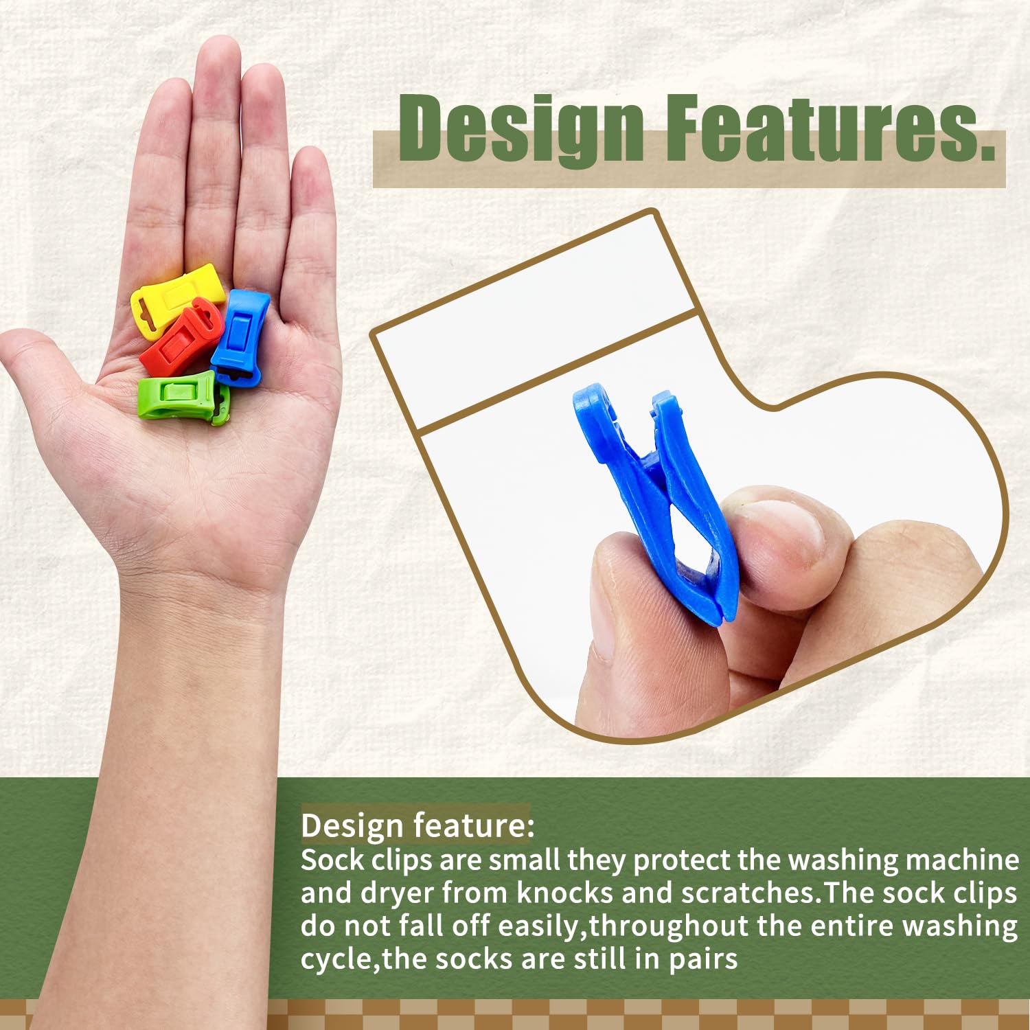 Ruayia Sockenklammern 20 Stück Mit Wäschebeutel - Bunte Clips Für Waschmaschine