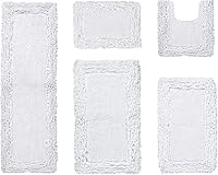 Vista 88 de Better Trends Alfombras en forma de corazón de 30 pulgadas, 100% algodón, suave, antideslizante, lavables, absorbentes de agua, para la entrada