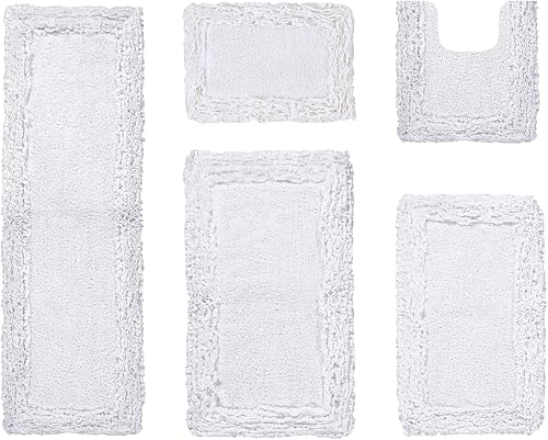 Miniatura 88 de Better Trends Alfombras en forma de corazón de 30 pulgadas, 100% algodón, suave, antideslizante, lavables, absorbentes de agua, para la entrada