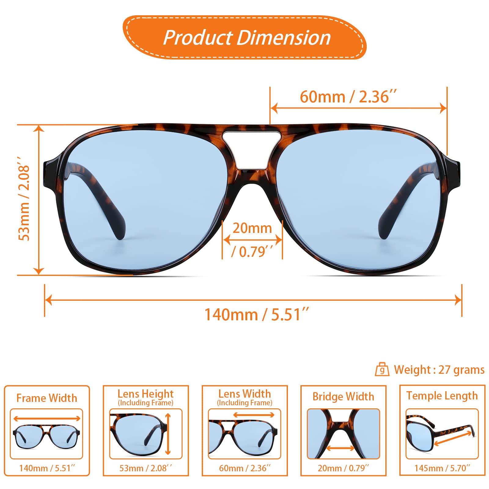 Xpectrum Trendy Retro Sunglasses for Men Women 70s Vintage Aviator Sun Glasses Classic Shades