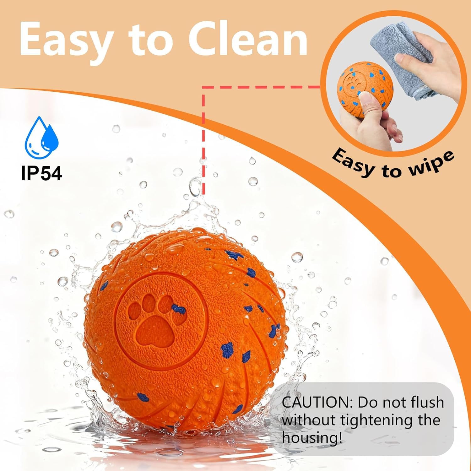 Jouets interactifs pour chien : balle intelligente pour chien – rebondissement automatique, vibration et action de saut ! Design Duraspin durable pour les mâcheurs agressifs. Rechargeable et durable