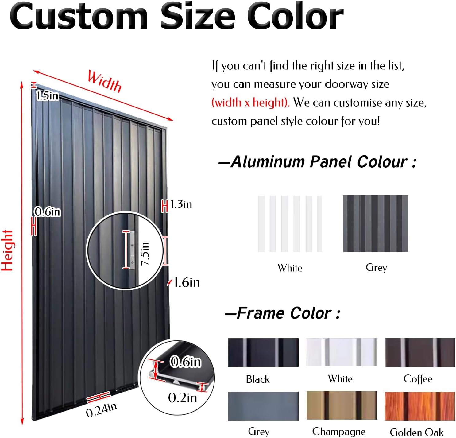 72" 83" 90" Tall Aluminum Accordion Door with Lock, Retractable Invisible Door Divider for Room Separation, Folding Sliding Invisible Door Partition(White,60x90in)