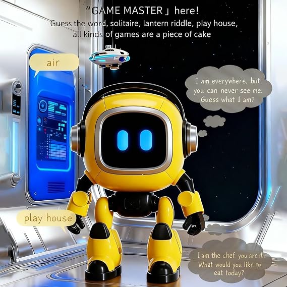 AI Robot - Intelligent Voice Talking Robot Interactive Desktop Toy Companion | AI Dialogue Educational Toy With Storytelling Games, Knowledge Companion