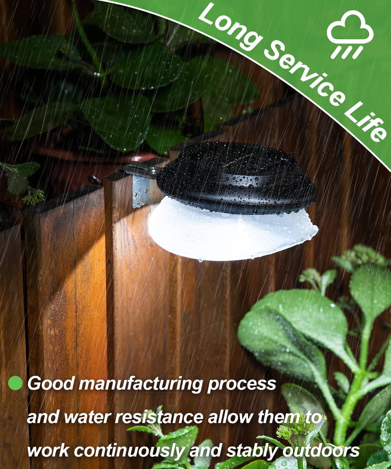 6x Solarleuchten Für Dachrinnen & Garten - 9 LED IP55 Wasserdicht Mit 1600mAh Akku