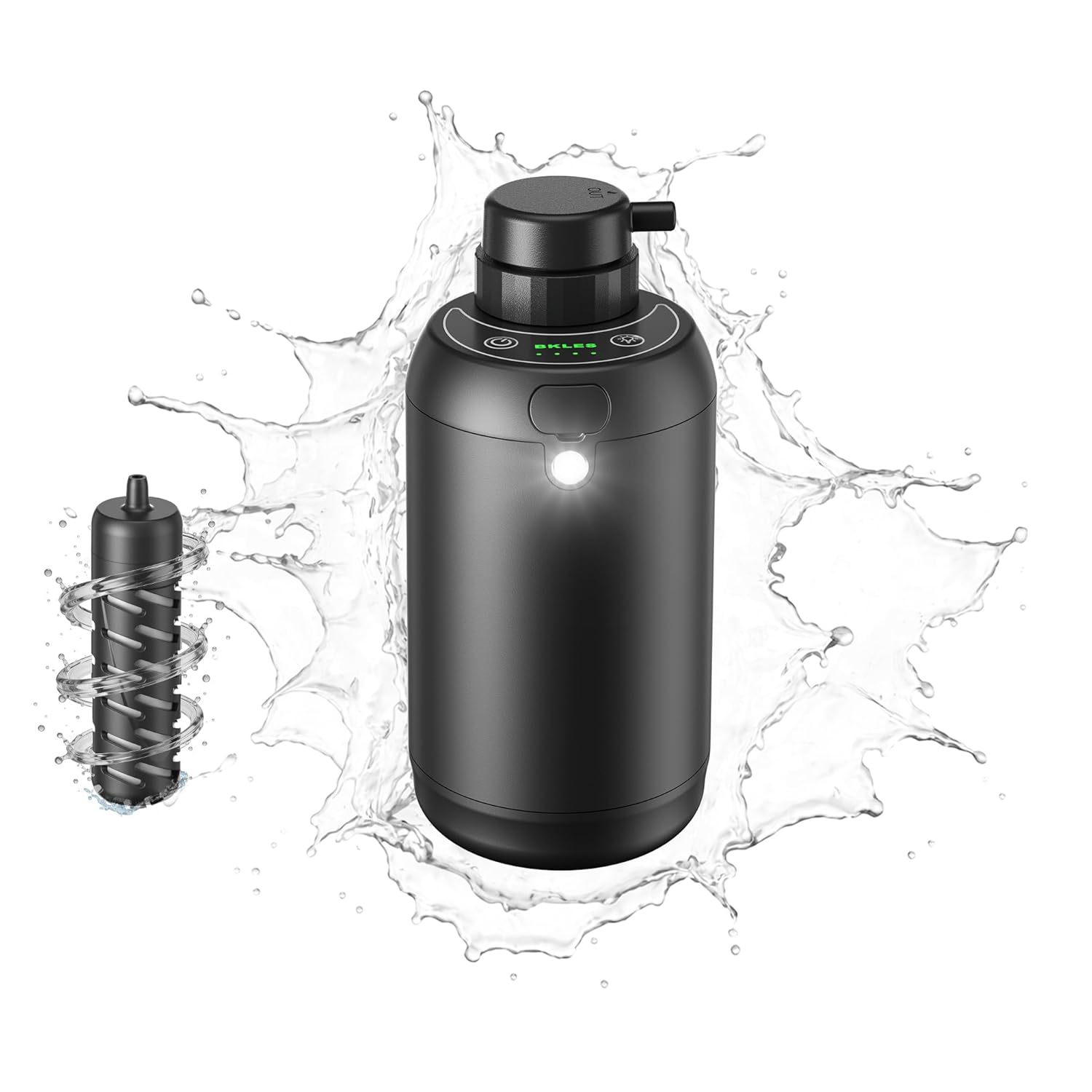 Electric Portable Water Filter for Camping, Hiking, Backpacking, Travel & Emergency Preparedness – Water Purifier for Outdoor Survival Gear – 6-Stage Filtration System with LED Light