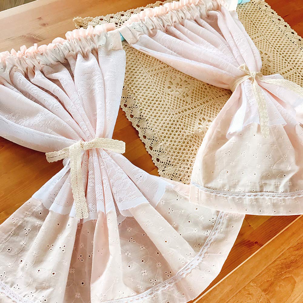 カフェカーテン【花子様オーダー品　ピンクレース】ハンドメイド 楽天市場】かわいい プリンセス カーテン 姫系 インテリア