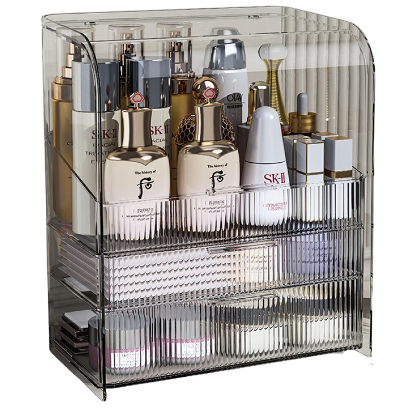 Organizzatore per Trucchi,Organizzatore per Trucchi,Organizer per la Cura della Pelle Vetrina con cassetti,Scatola Organizer per Cosmetici Impermeabile,Antipolvere,per bancone,Cassettiera-traspare