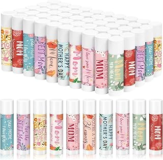 Loopeer 50 Pcs Mothers Lip Balms Gifts Bulk f...