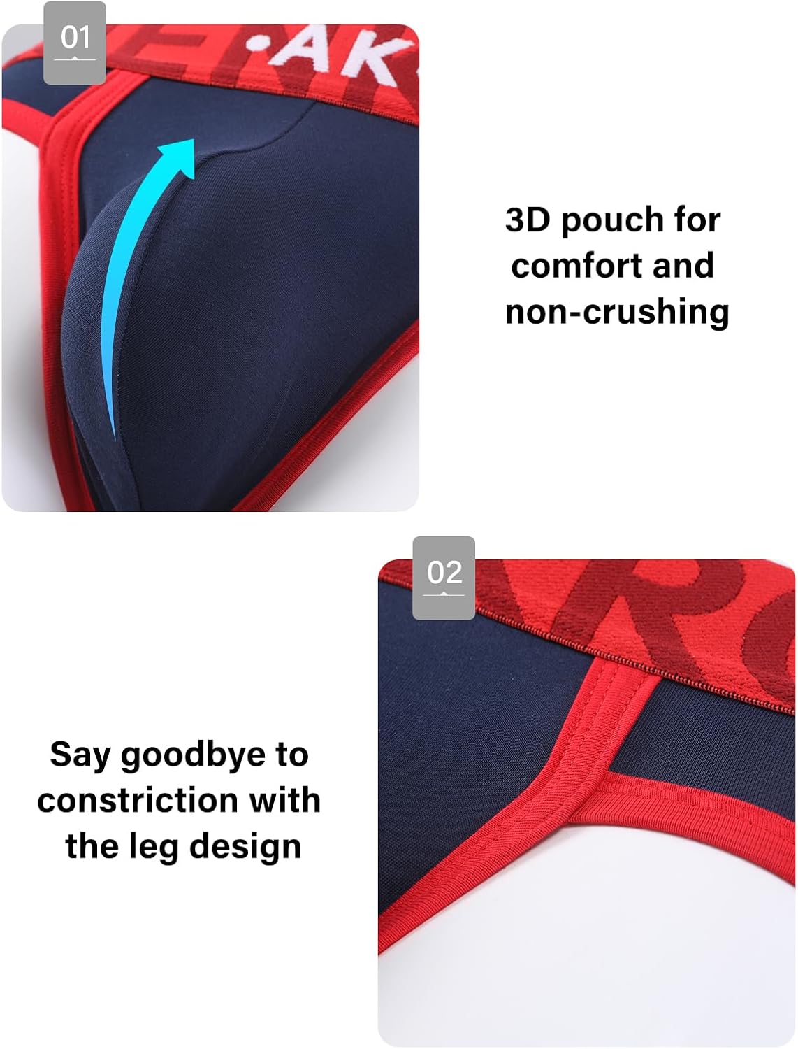 Arjen Kroos Men's Cotton Sport Briefs Sexy Low Rise Briefs Athletic Pouch Underwear - Image 4