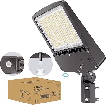 HYPERLITE LED Parking Lot Lights Outdoor - 200W 30000LM Dusk to Dawn LED Parking Lot with Slip Fitter - 5000K UL Listed IP65 Waterproof Outdoor Commercial Area Lighting for Driveways Sport Barn
