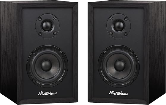 Electrohome Berkeley 2.0 Stereo Powered Bookshelf Speakers with Built-in Amplifier and 3 Drivers for Turntable, TV, PC and Wireless Music Streaming Featuring Bluetooth 5, RCA and Aux (EB20B)