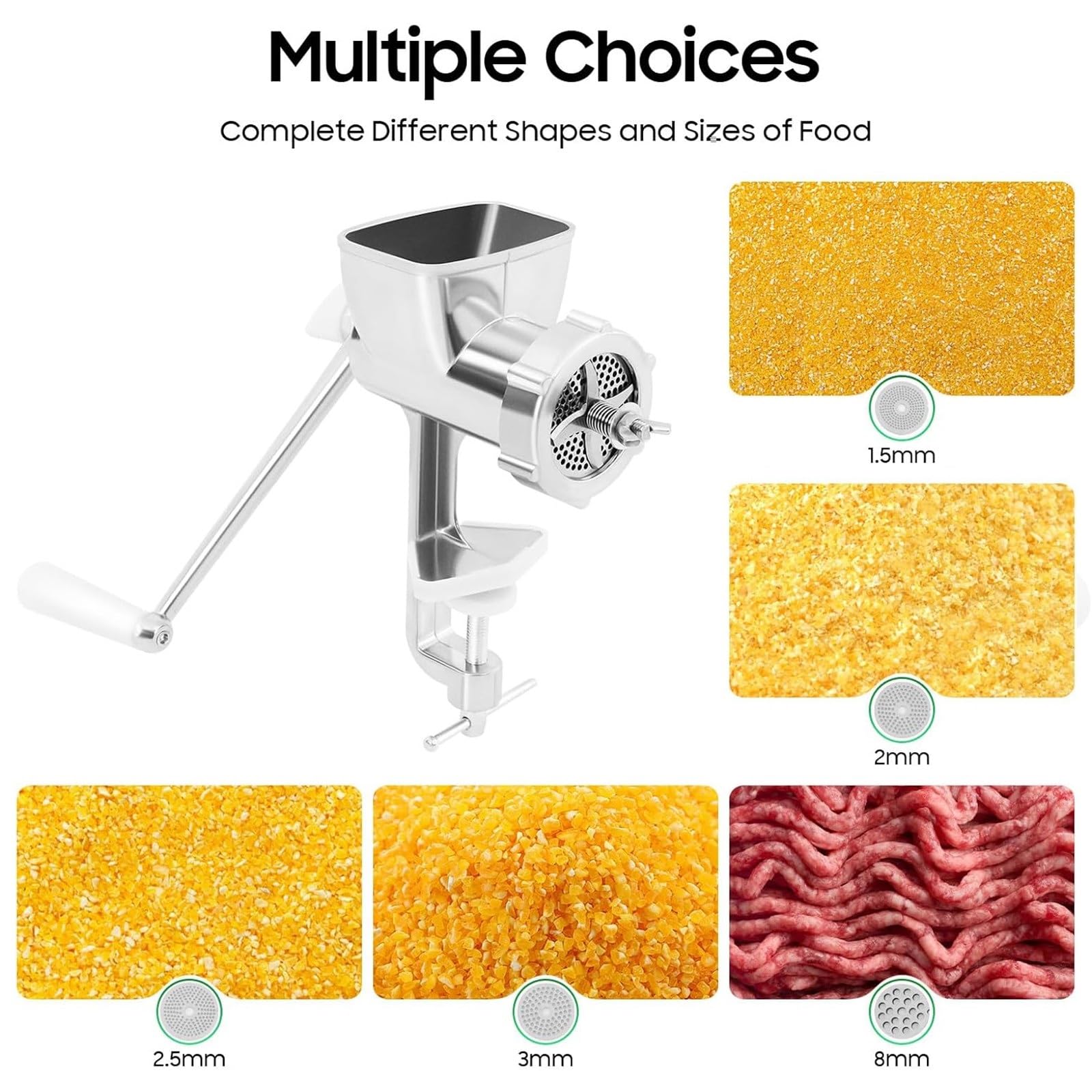 Macchina per pellet per mangime per animali, granulatore per alimenti per animali domestici, in acciaio inox, portatile, con 5 piastre, per uso domestico e commerciale, facile da usare