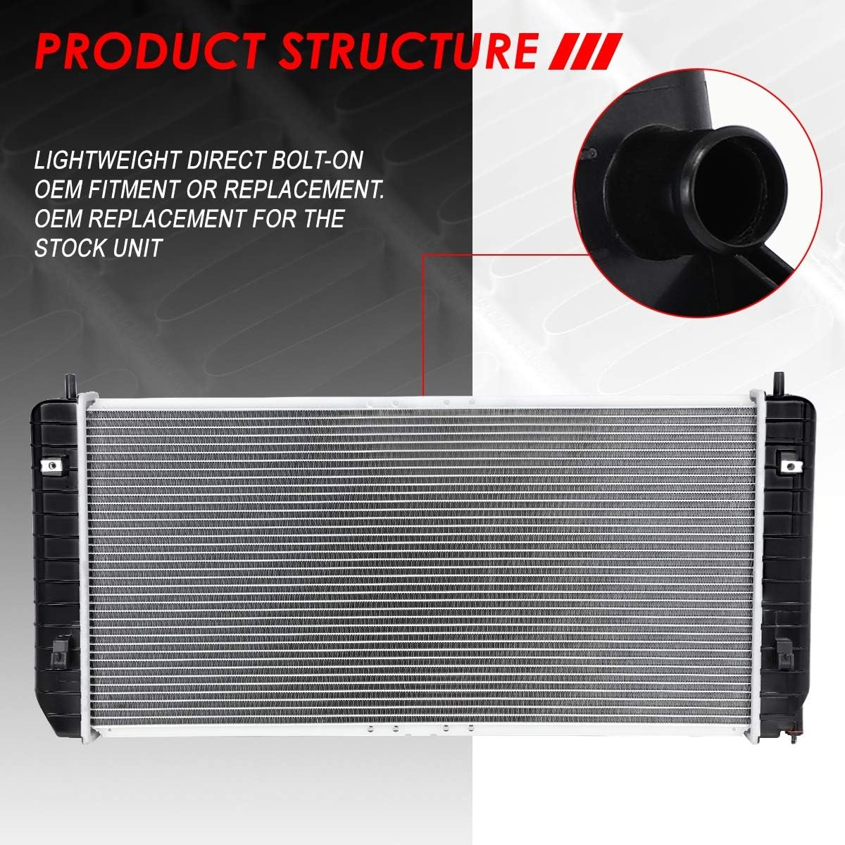 Auto Dynasty Radiator Compatible with 01-05 Cadillac Deville Oldsmobile Aurora 4.0L 4.6L AT, DPI 2491 Factory Style 1-Row Cooling Radiator, Aluminum Core