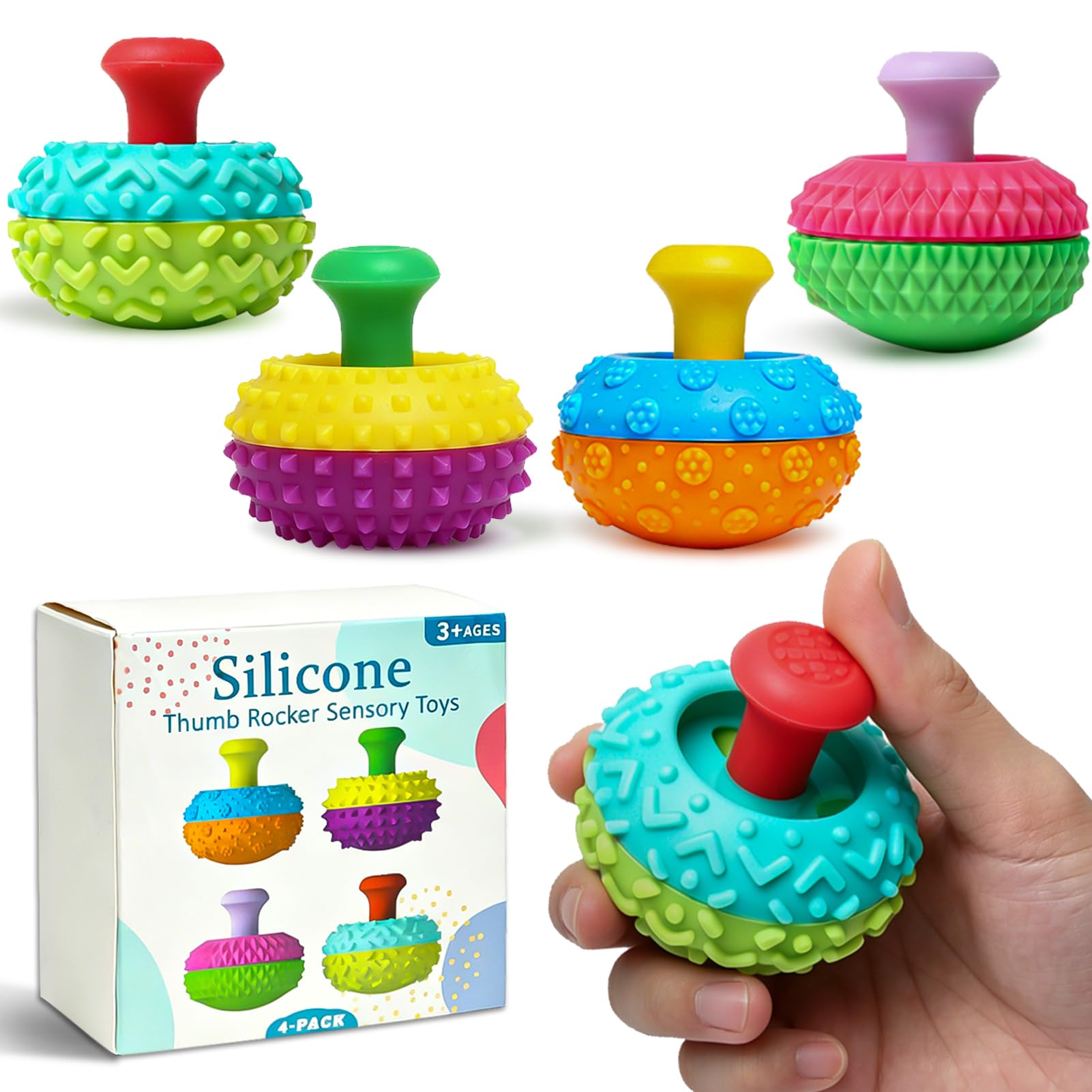 Leadstar - Set De 4 Tableros Sensoriales De Silicona Con 44 Cuerdas, Formas De Dinosaurio, Unicornio, Mariposa Y Elefante, Juguetes Antiestrés Para Niños Con TDAH Y Autismo, Ideales Para Viajes
