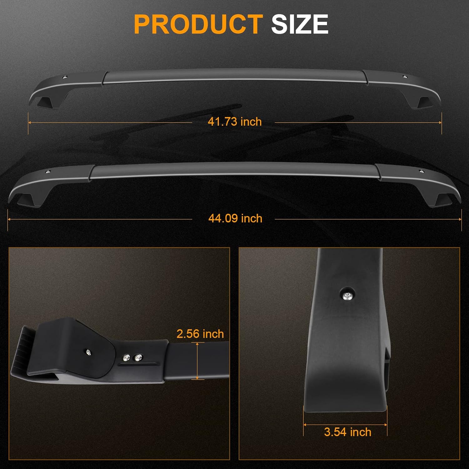 FINDAUTO Cargo Rack Fit for for Jeep Cherokee 2014-2022 165LBS Side Rails Crossbars OE Style Top Rail Roof Rack Aero Aluminum Cross Bar Luggage Rack Rail