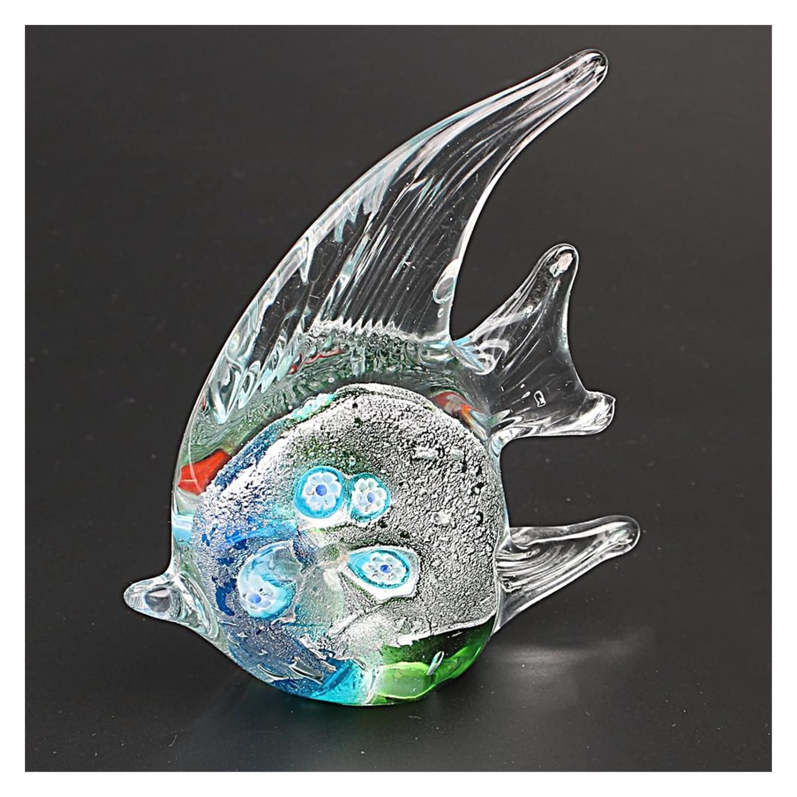 Amazon.co.jp: 天使の魚アートガラス吹き手作り海の動物の置物彫刻家の