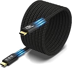 USB C 3.2 Gen 2 Cable 20Gbps, 5M Type C 4K@60Hz UHD Video 5A/240W PD3.1 QC4.0 Fast Charge Cord with E-Marker Compatible with Thunderbolt 3/4 MacBook Pro Pixel Dell Monitor (USB C 20G 100W 5M)