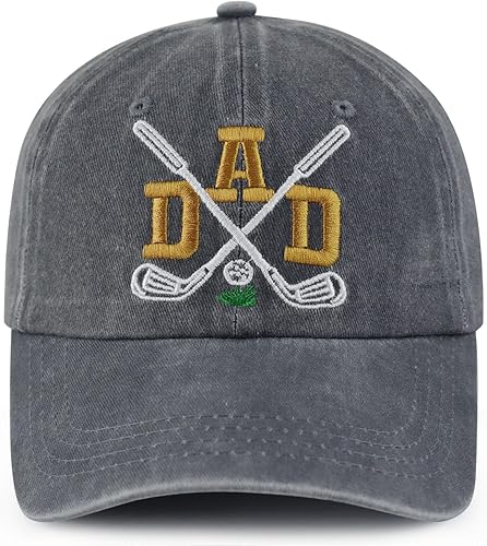 Gorras de golf para papá, divertida gorra de béisbol bordada de algodón ajustable