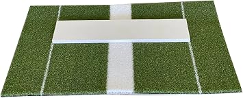 2 X 3 Green Softball Pitching Mat or Baseball Pitching Tools Training Aid Practice Drill Mat Use Indoor or Outdoor with 5mm Foam and Rubber Mound