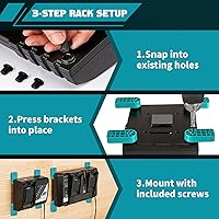 Vista 6 de Crivnhar Paquete de 2 soportes de cargador compatibles para Makita, cargadores de montaje para DC18RC DC18RD DC18RA DC18RF DC18SC DCB18SD DC18SF