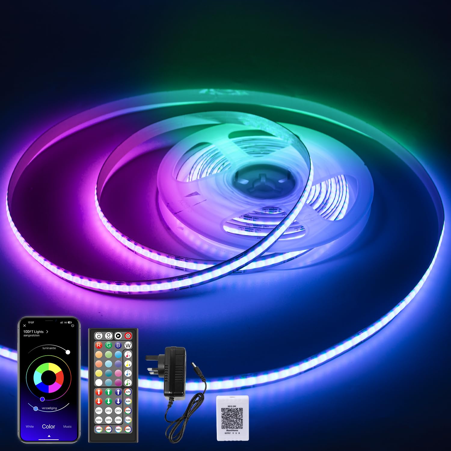 Lysumurl RGB COB LED Strip Light 5M,567LEDs/M