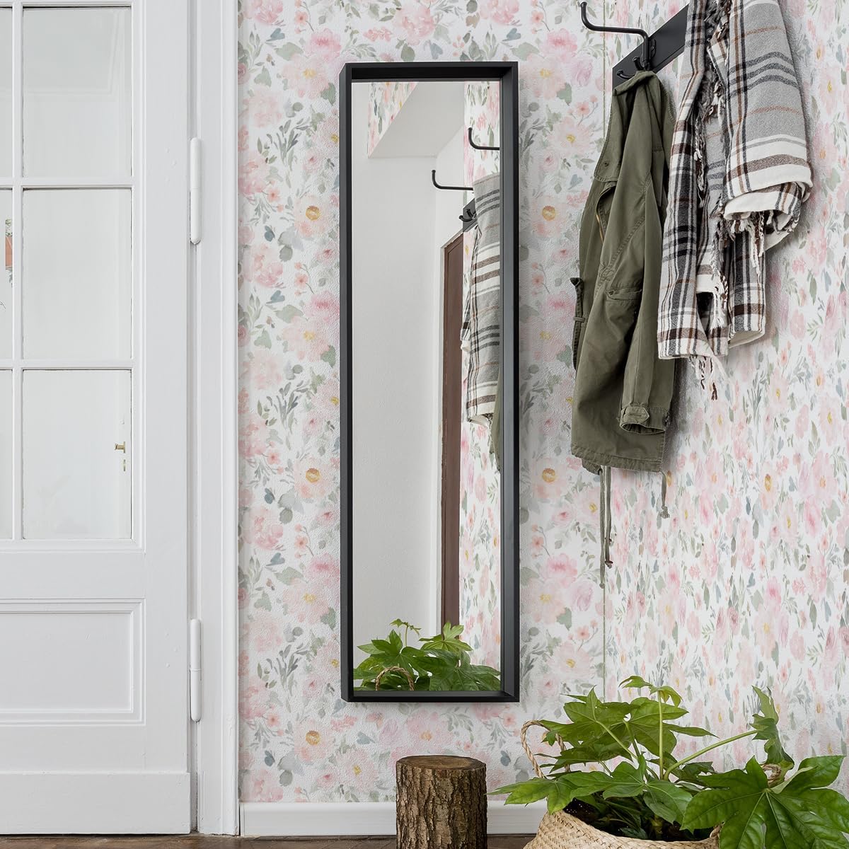 Peel and Stick Wallpaper Floral Thick Self Sticking Vintage Pink Watercolor Adhesive Wall Paper for Girls Bedroom Kitchen Countertop Walls Cabinets Shelves Dresser Drawer Liner Furniture Decal