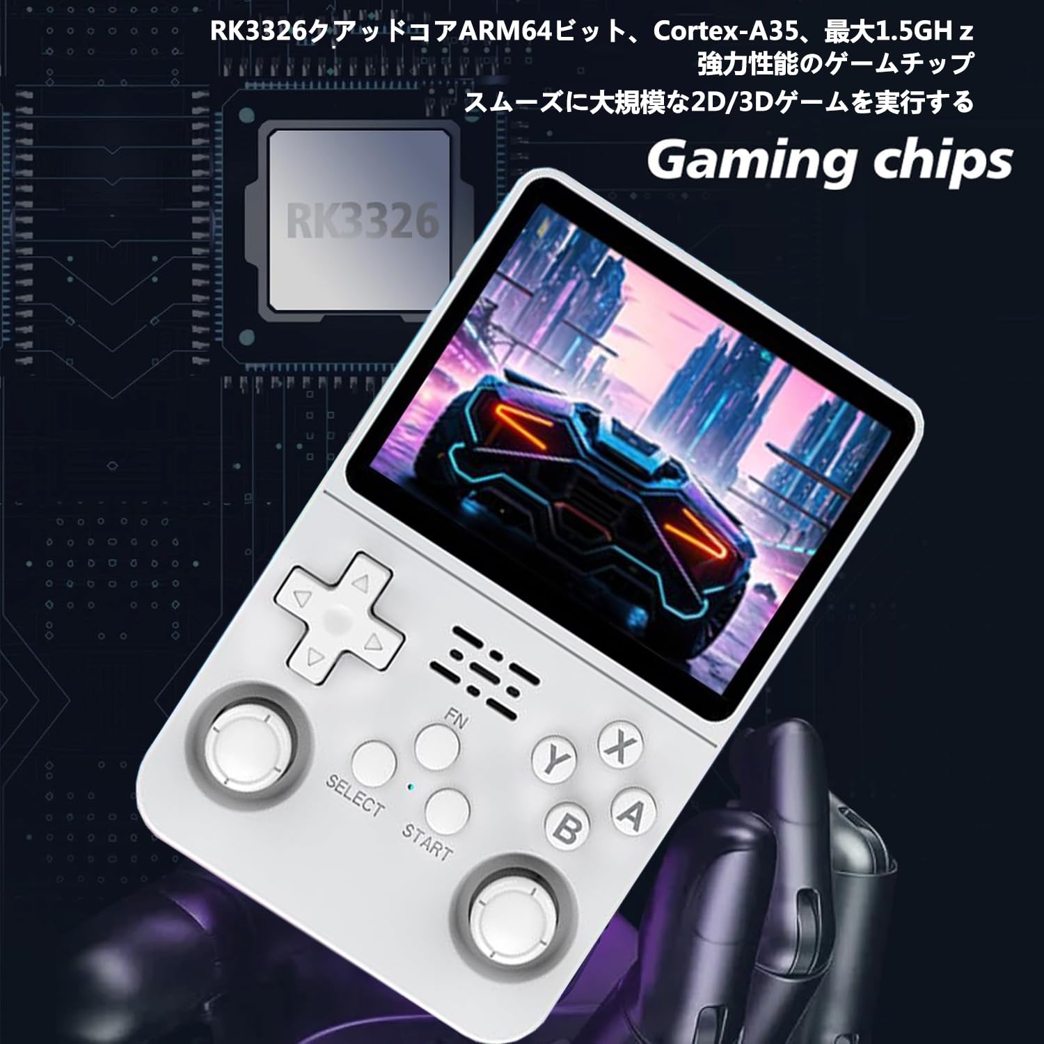 家庭用ゲーム機 Amazon | Whatsko R36S 128GB RK3326 ArkOSシステム レトロ