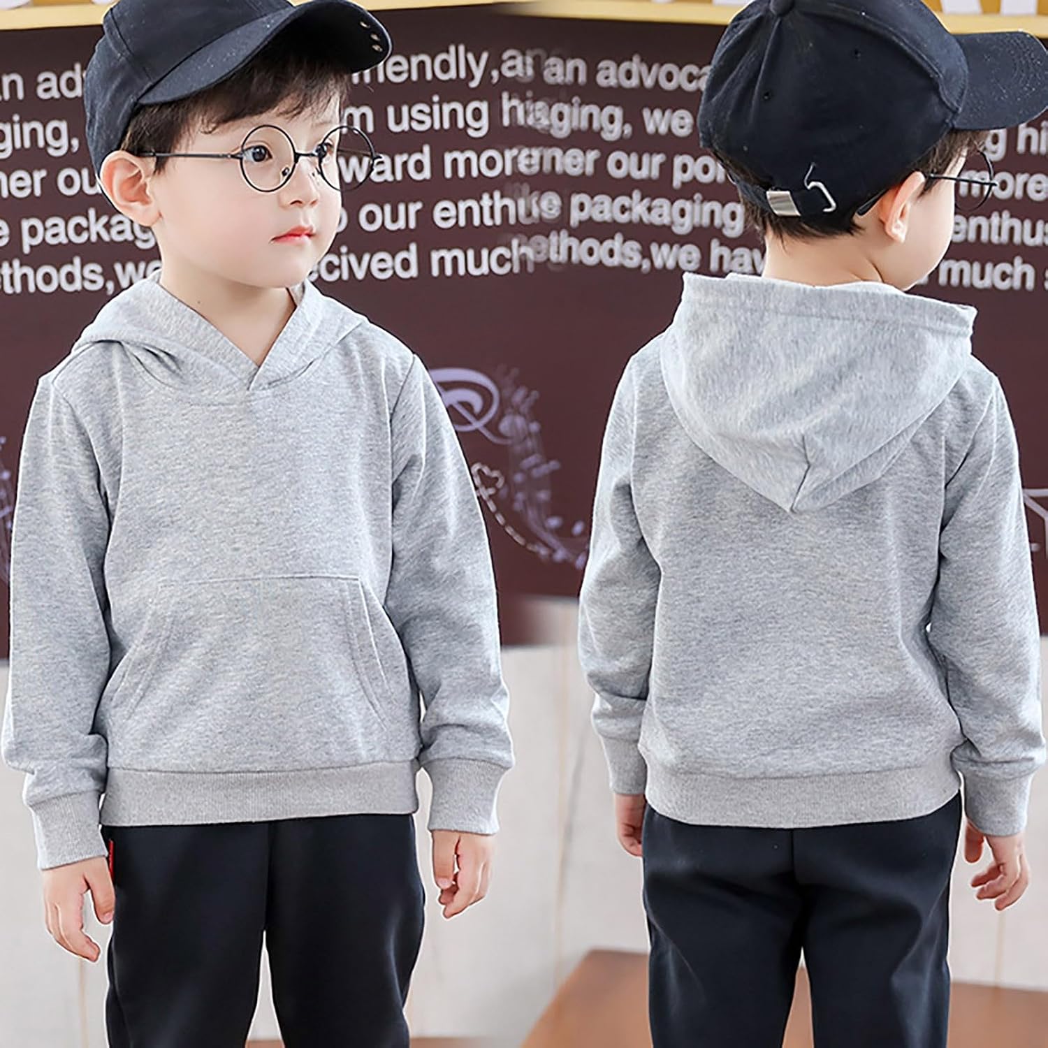 Toddler Baby Boy Girl Hooded Long Sleeve Plaid Shirts Casual Hoodie Jacket with Pockets
