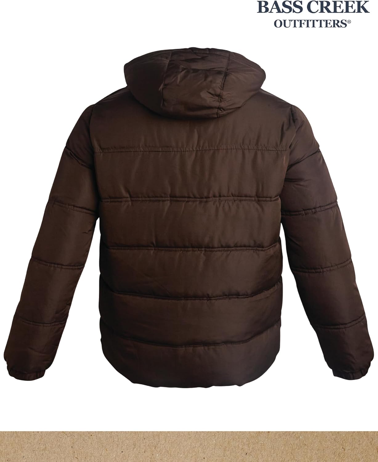 Bass Creek Outfitters Mens Winter Jacket - Insulated Quilted Winter Coat Heavyweight Hooded Puffer Outerwear Jacket for Men - Image 7