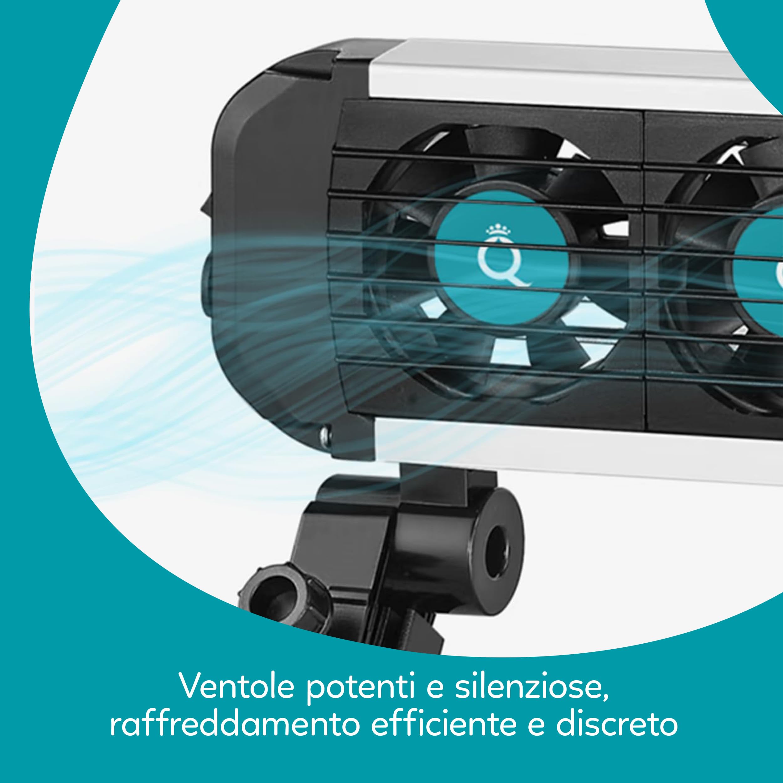 AQPET FROSTLINE Sistema Ventole di Raffreddamento per Acquari Fino a 120 Litri per Acquari d’Acqua Dolce e Marina, Incluso Controller, Ventole orientabili, 6 Elementi