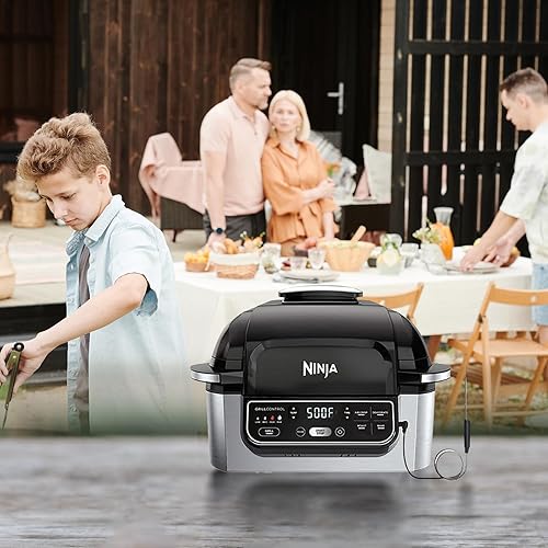 Miniatura 6 de Paquete de 1 sonda de carne de repuesto para Ninja FG550FG551 Foodi Smart XL 6 en 1 para parrilla interior con freidora de aire, sonda de termómetro