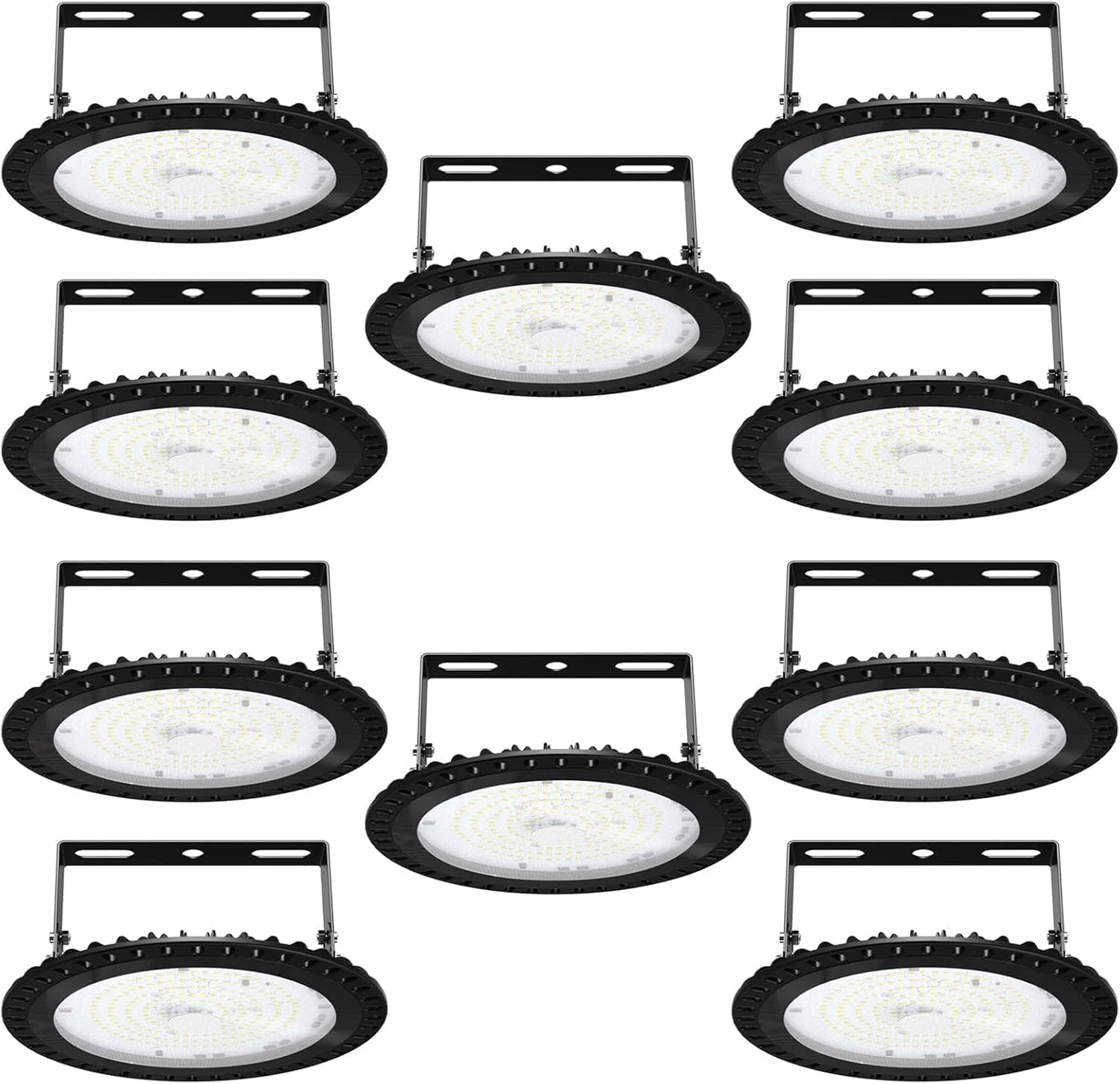 100W Faretto LED UFO, Lampada da Officina 20000LM UFO Proiettore Faretto LED, Temperatura del Colore Dimmerabile 3000K/4000K/6500K Lampadario Industriale