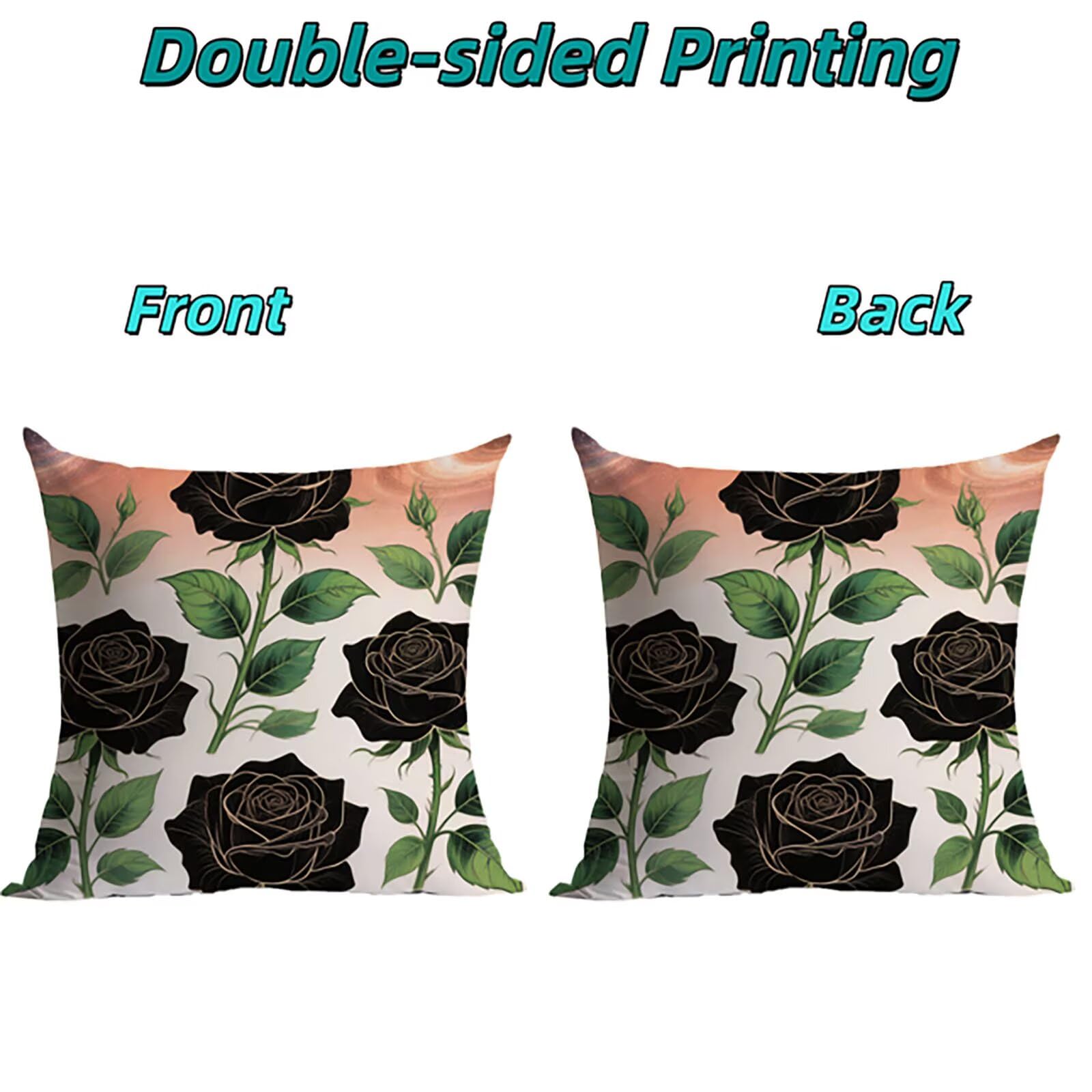 Kopfkissenbezug Black and Green Outdoor 50x50cm Kissenbezug THDZ-2030