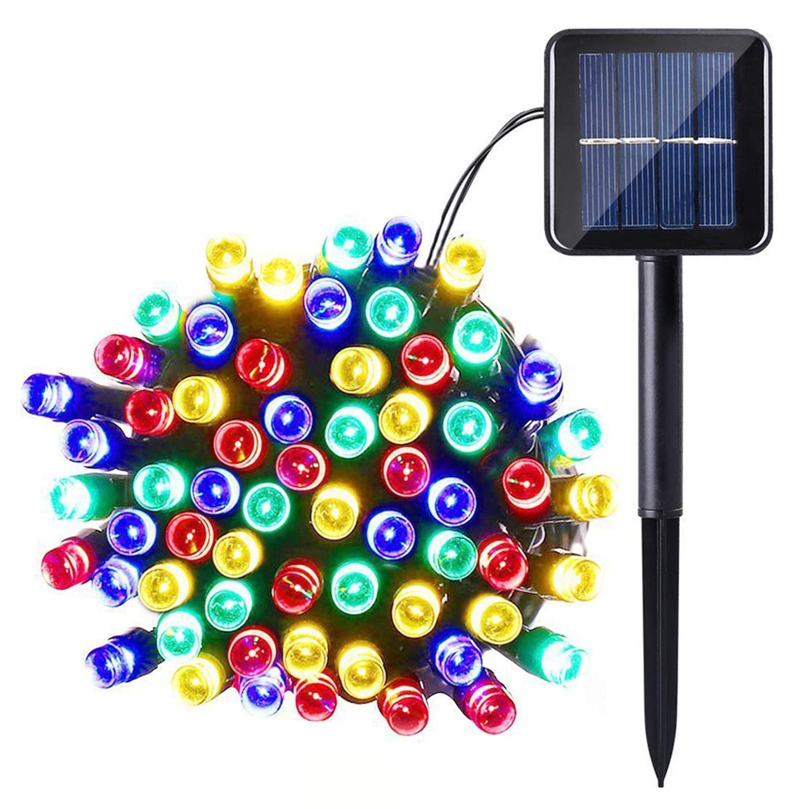 Lamker 5M 50 LED Solar String Lights Outdoor Waterproof 8 Modes Multicolour Fairy Light for Patio Garden Porch Yard Wall Fence Tree Christmas Wedding Party Festival Lighting Decorative