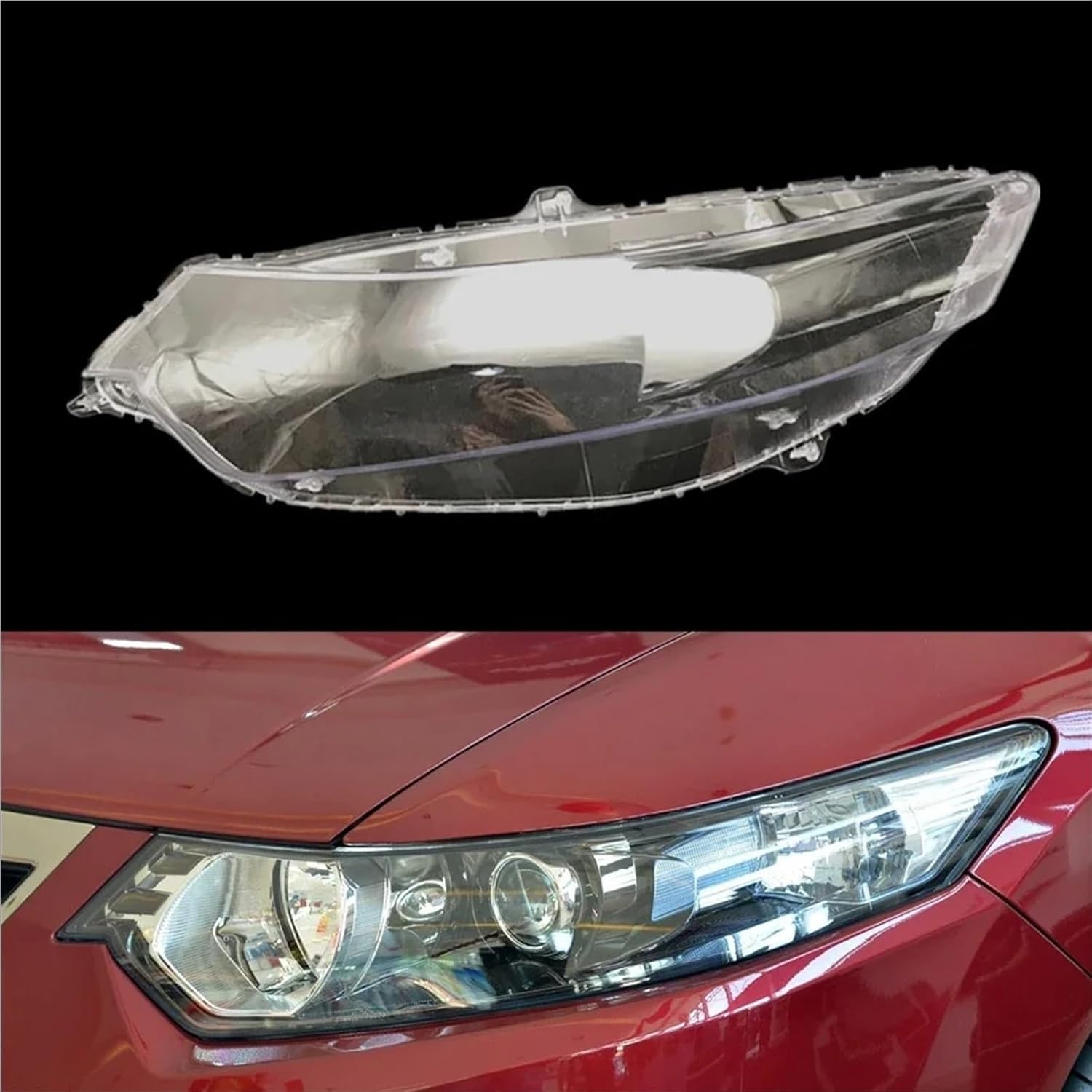 For Honda Accord Spirior TSX 2009-2013 Headlamp Lens Car Headlight Cover Glass Replacement Clear Front Lamp Auto Shell(1 Pcs Left Side)