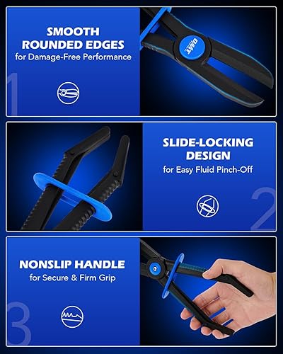Miniatura 7 de Orion Motor Tech Alicates para manguera, juego de 6 alicates de manguera para mangueras flexibles, mantenimiento de mangueras de refrigerante de