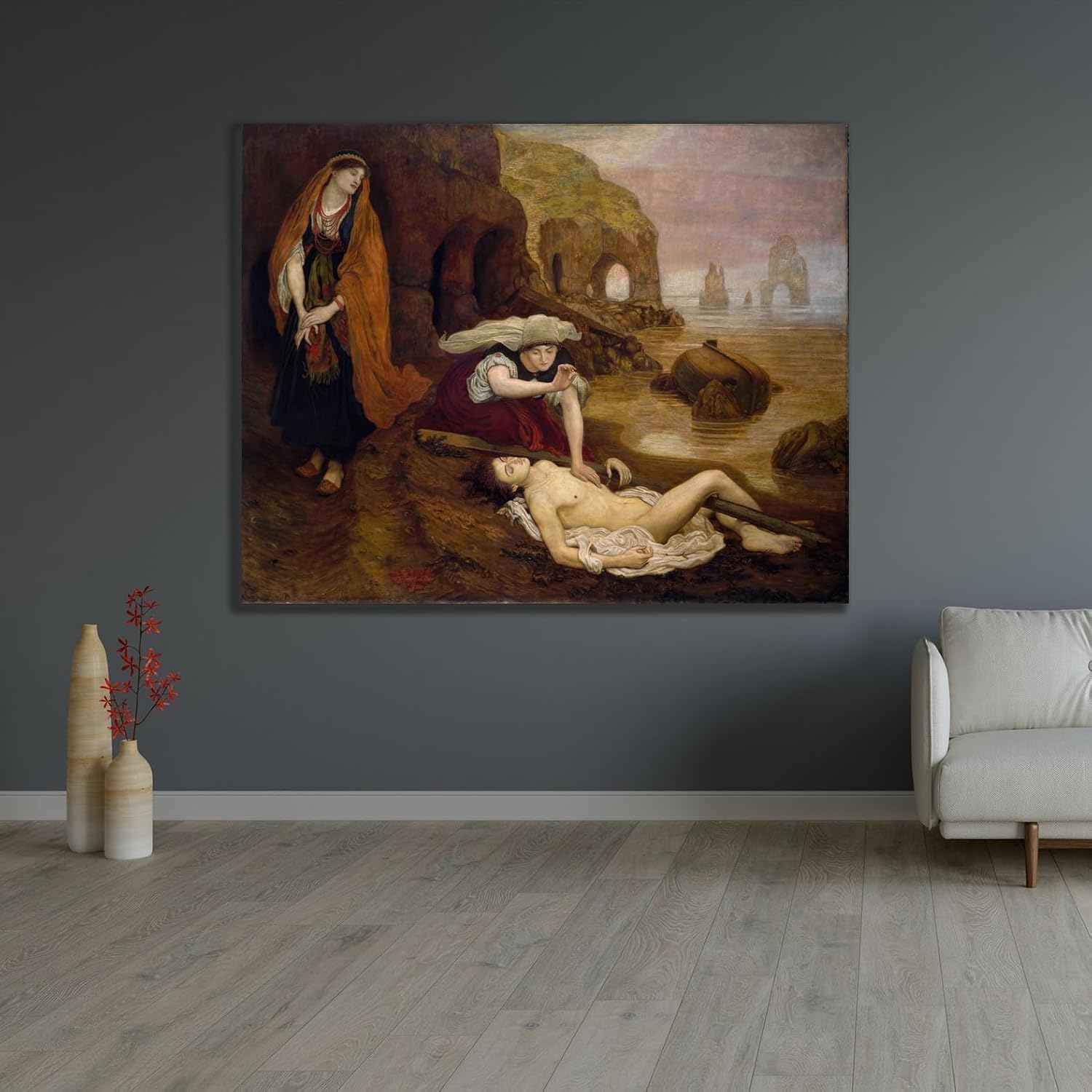 ArtDirect Finding Of Don Juan By Haidee Unframed Art Print Giclee Poster by Ford Madox Brown - Ready for Framing with Customization Sizes 10x8, 14x11, 20x16, 30x24, 46x36 and 60x47 inches