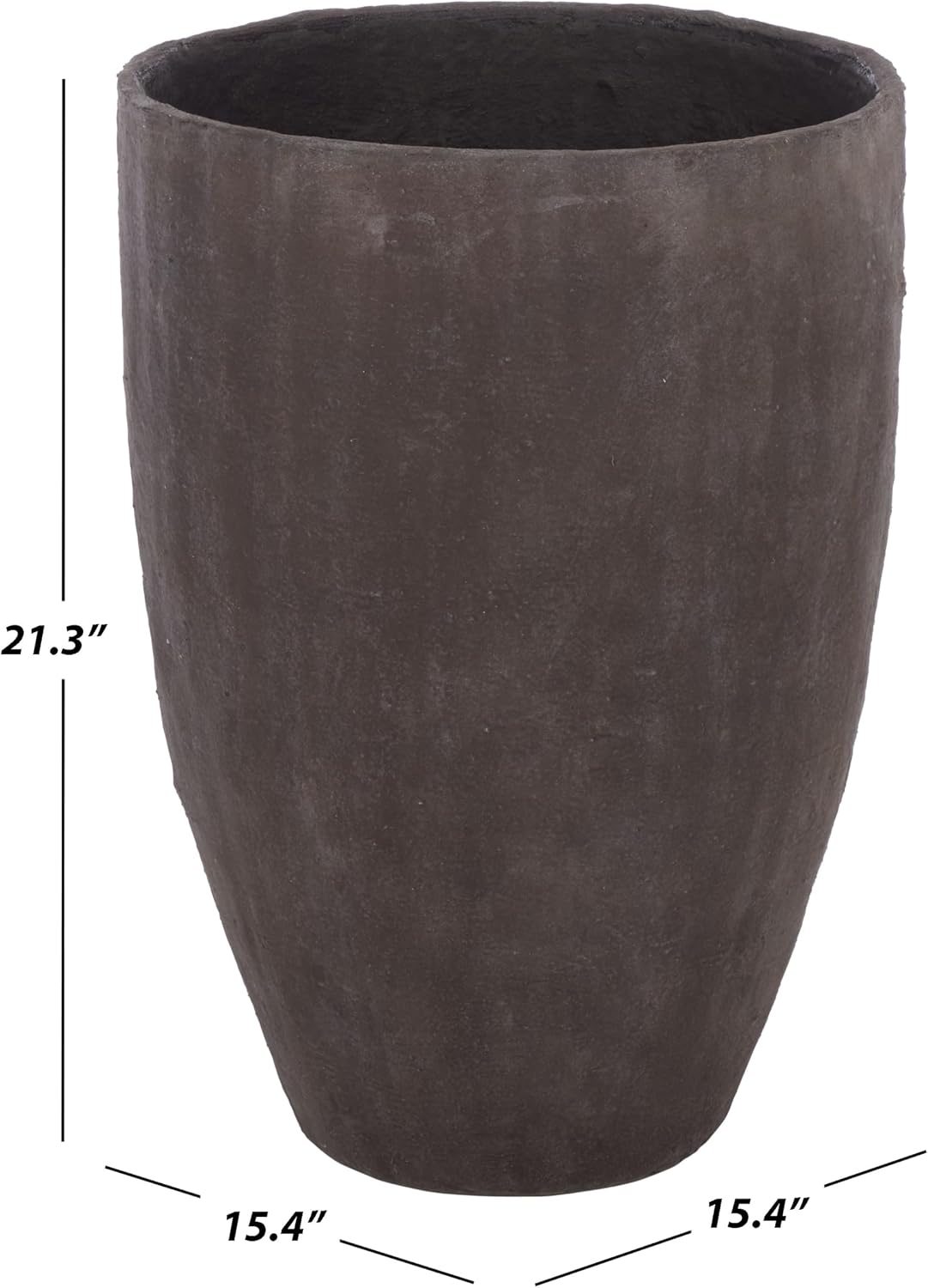 SAFAVIEH Outdoor - Cana Pedestal Planter Pot with Drainage - Brown Cement & Bamboo - Weather Resistant - Ideal for Patio, Garden, Backyard, 15.4" Wx 15.4" D x 21.3" H (PAT1406A)