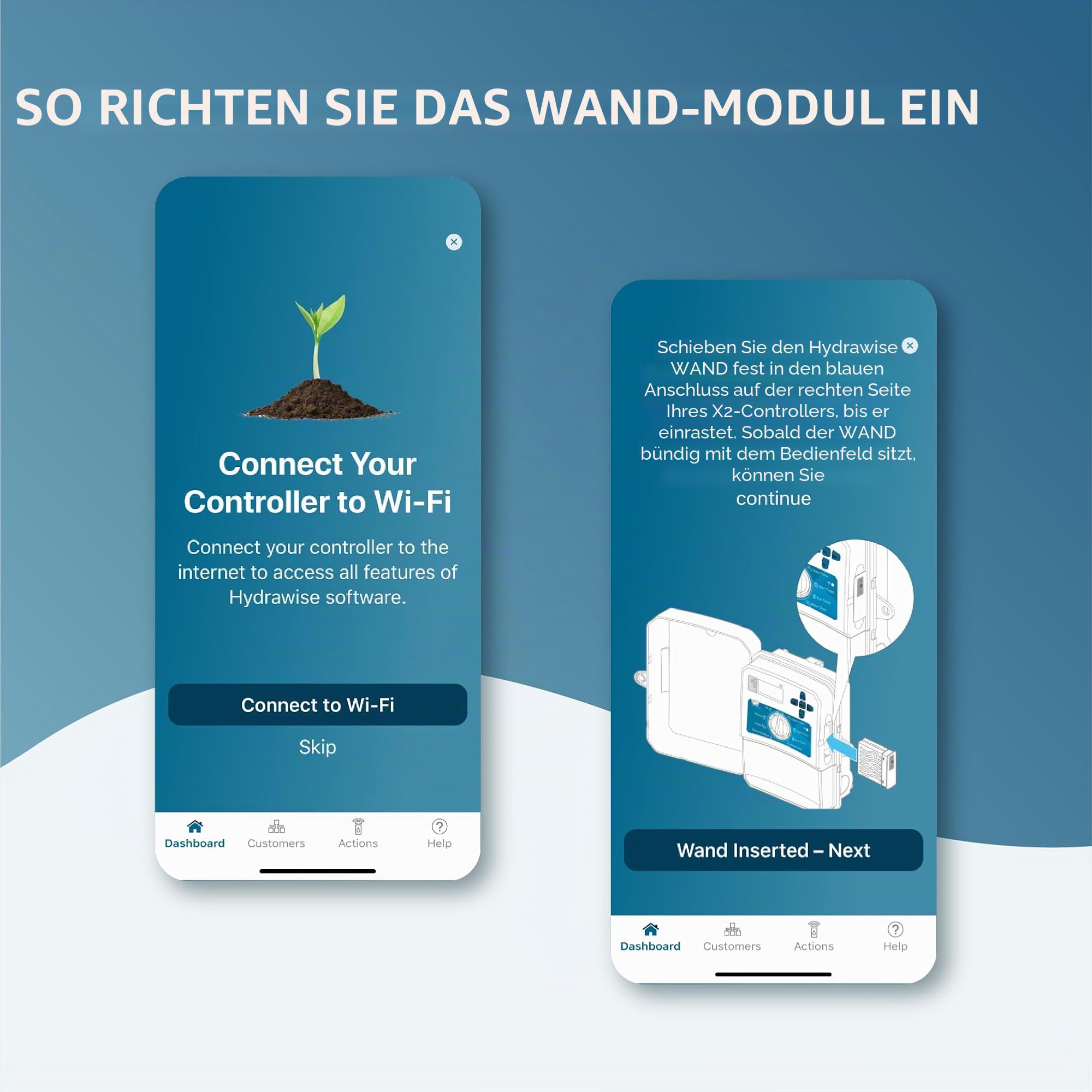 Hunter WAND Smart WiFi Modul für X2 Sprinkler Controller, Hydrawise App, Remote Scheduling, 2.4GHz WiFi Only, Support Bluetooth, Wi-Fi Direct & WPS Setup