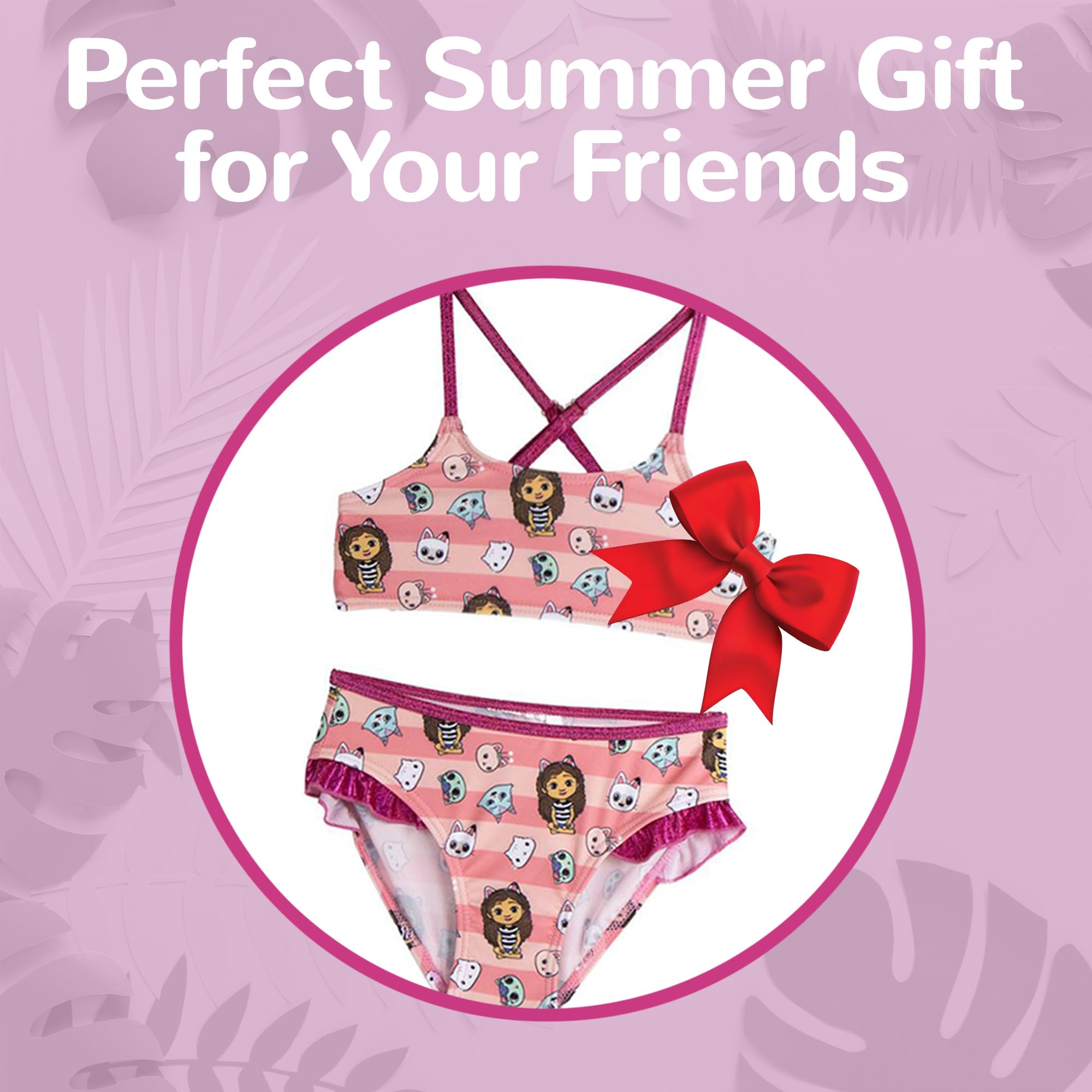 Bikini Fille Gabby’s Dollhouse – Maillot de Bain 2 Pièces Enfant – Léger, Séchage Rapide, Été & Plage