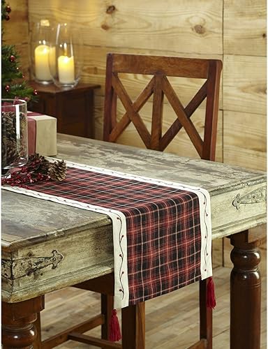 Miniatura 2 de VHC Brands Alfombra de Navidad para mesa y cocina con saludos para las estaciones de cocina, 13 x 48 pulgadas