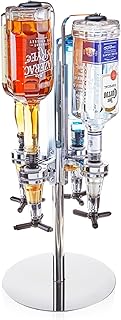 True 4-Bottle Liquor Tap Dispenser, Drink Dispenser for Vodka, Whiskey, Gin, Tequila, Spirits, Home Bar Decor, Bar Cart Accessories, Bachelor Party, and Man Cave Essentials, Set of 1