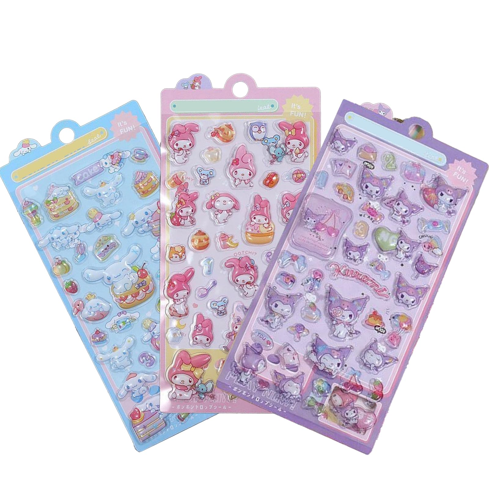 Amazon | Haorange 3D キャラクター デコレーション シール, 中空立体