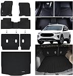 Floor Liners & Cargo Liners & Backrest Mat for 2016-2025 2026 Dodge Durango 7 Seats-2 Row Bench Seat,TPE All Weather Protection Car Floor Mats with Trunk Mat Covering The Backrest