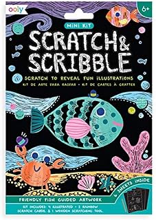 Ooly Mini Scratch Scribble Art Kit: Friendly Fish, 1 EA