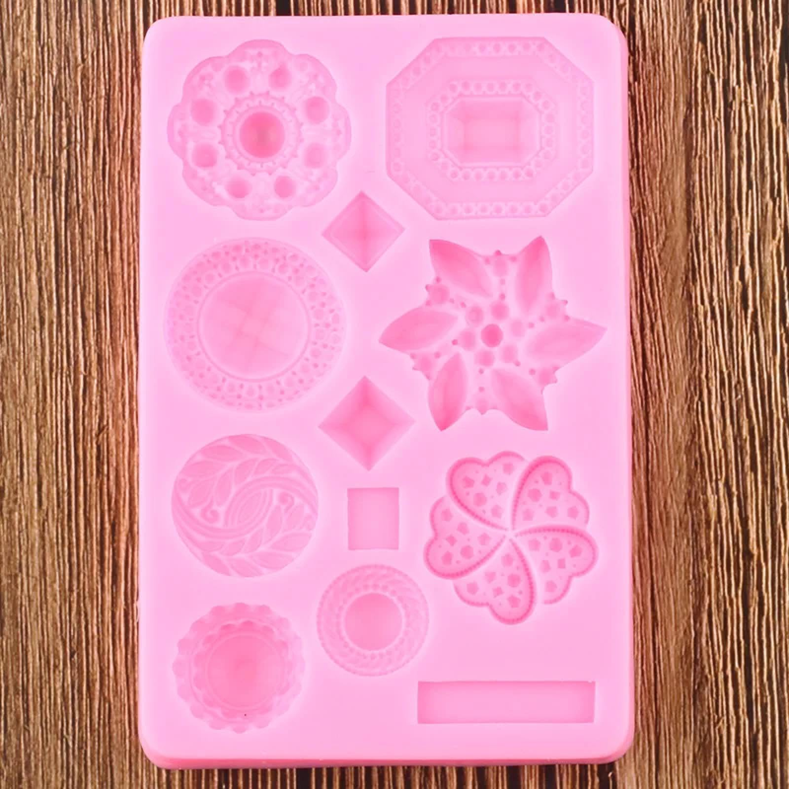Moules en silicone pour résine, 13,8 x 8,9 cm, moules en silicone 3D en forme de fleur, bijoux, résine, argile, outils de décoration de gâteaux, bonbons, chocolats
