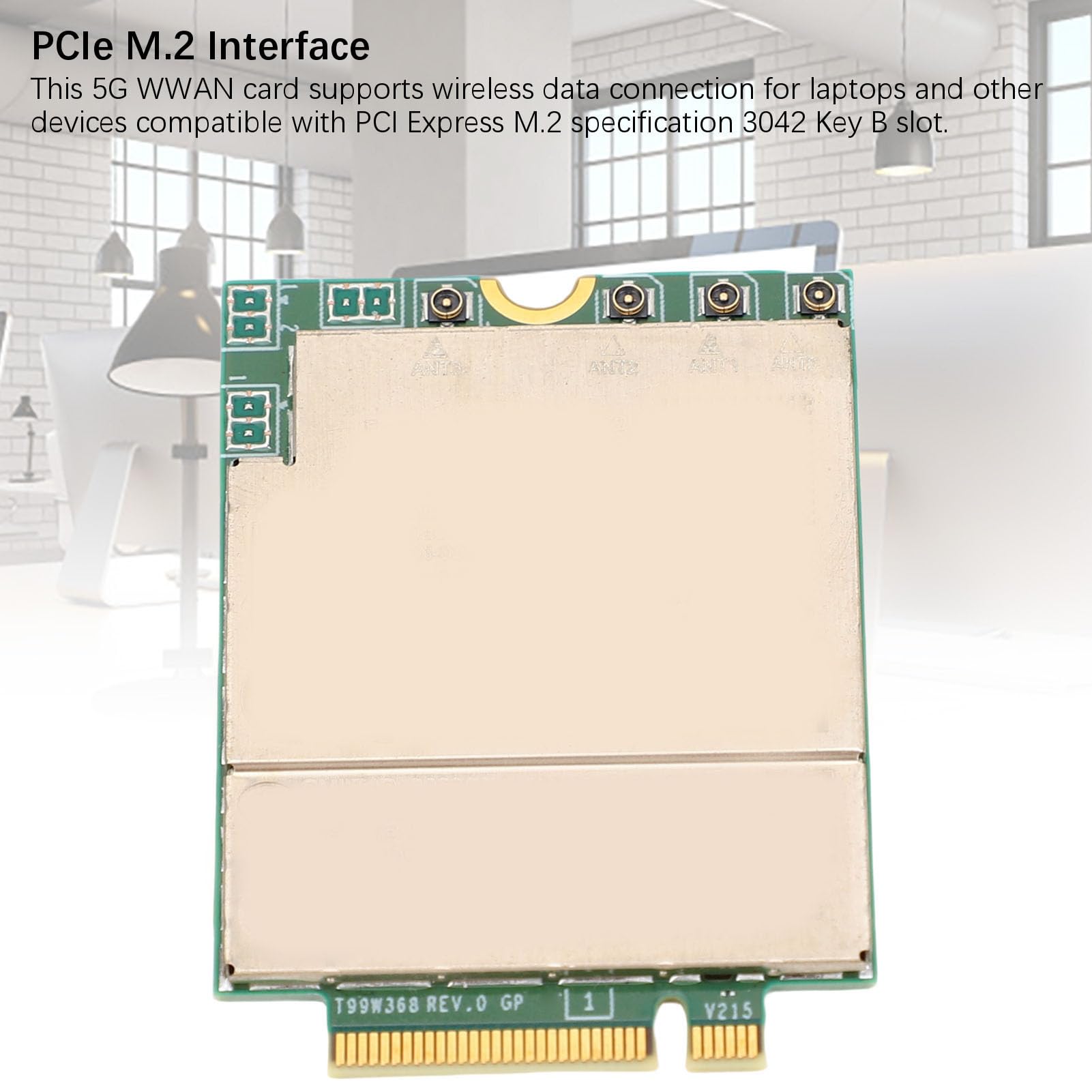 ciciglow Moduł 5G Bezprzewodowa Karta WAN dla Latitude, Wymiana Modułu Laptopa WiFi 6E 5350 5450 5550 7030, T99W373 DW5932e Karta PCIe M.2 WWAN