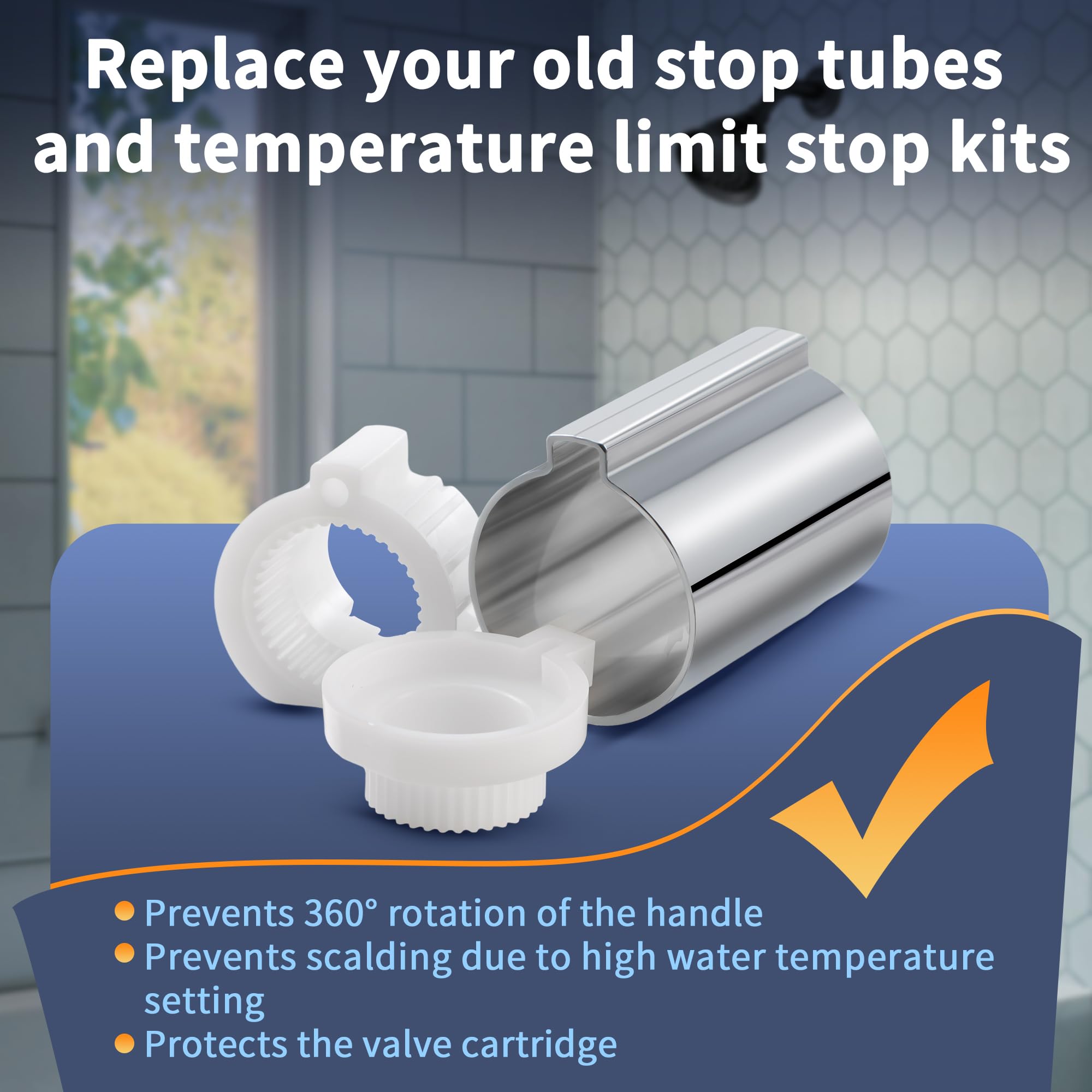 Bothyi 133213 Stop Tube – Stainless Steel Sealing Replacement For Single Handle Tub/Shower Valves, 1.95" X 1.32", Wear-Resistant, Prevents Drips