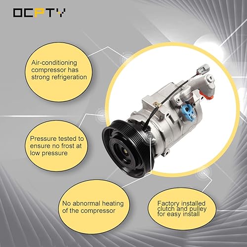 Miniatura 9 de OCPTY Compresor de Aire Acondicionado Compatible para A-cura MDX H-onda Pilot Odyssey CO 29000C